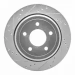 63156020L - : DFC Brake Rotor - Drilled and Slotted - Silver for DYNAMIC FRICTION Image