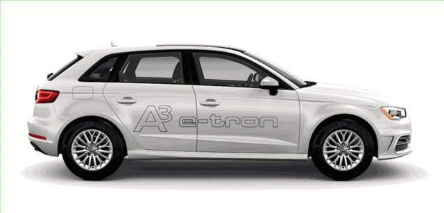 ZAW064317 - Exterior: A3 E-Tron Graphic - Large - Black for Audi: A3, A3 Quattro, A3 Sportback e-tron Image