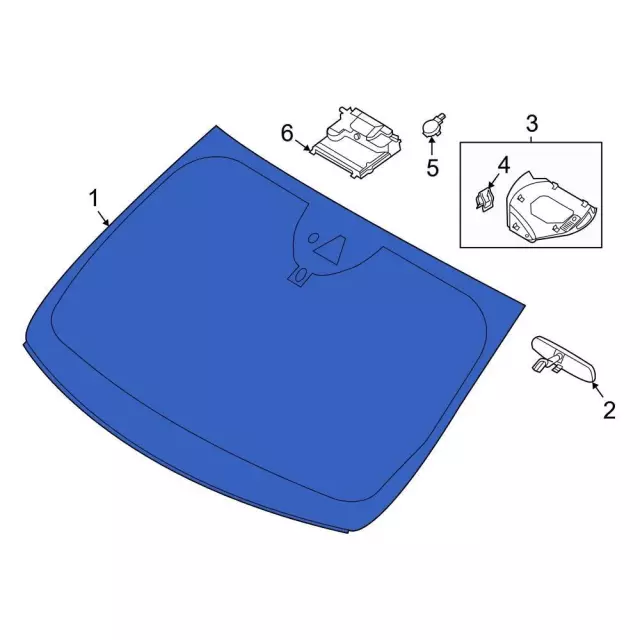 M1PZ7803100B - : Windshield for Ford: Bronco Sport Image