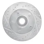 63140061L - : DFC Brake Rotor - Drilled and Slotted - Silver for DYNAMIC FRICTION Image