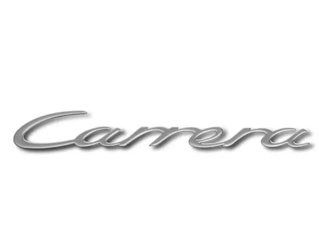 Logo "Carrera" in Silver for lower rear lid for Porsche 996 - Porsche (996-559-237-10-4PU)