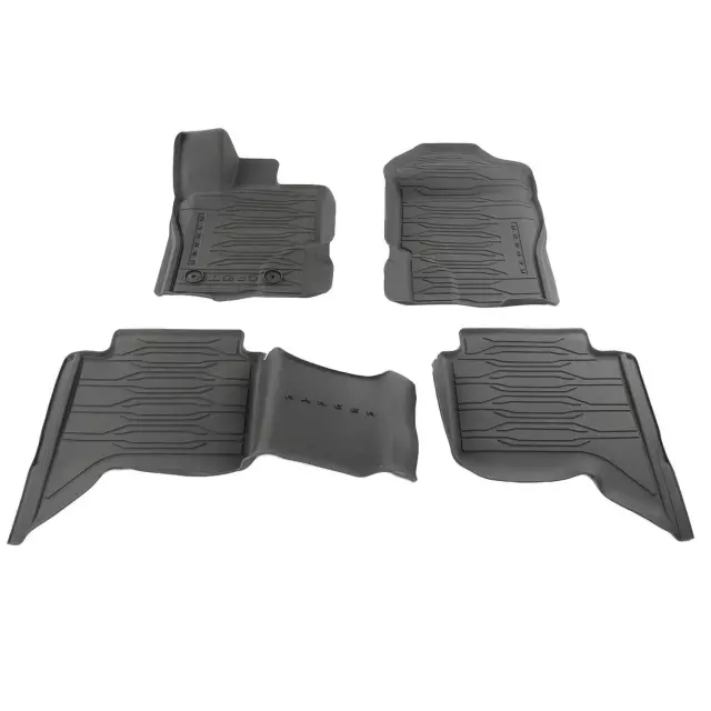 Floor Liners - Black, 4-Piece Set, For Crew Cab - Ford (LB3Z-2613300-AA)