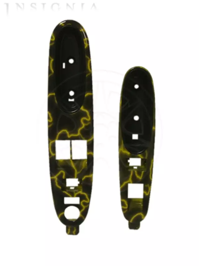 17801915 - Interior: Door Switch Bezel - Blue Lightning - Yellow for GM Image