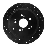 63359044L - : DFC Brake Rotor - Drilled and Slotted - Black for DYNAMIC FRICTION Image
