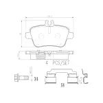 P50135N - : PRIME Ceramic Brake Pad Set for Brembo Image
