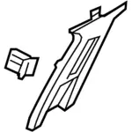 D2BZ5424356AB - Body: Upper Center Pillar Trim for Ford: Fiesta Image image