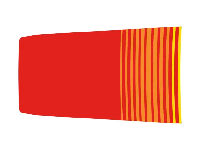 VR1WZ6320000E - Exterior: 2024-2025 Ford Ranger - Retro Red - Orange &amp; Yellow Hood Graphics for Ford: Ranger Image