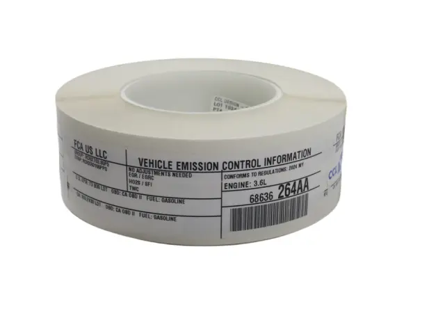 68636264AA - Labels: Vehicle Emission Control Information Label for Mopar Image
