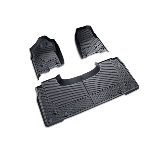 82215421AD - : All-Weather Floor Mats, Front &amp; Rear -- Quad (Black -- Rebel) for Mopar Image