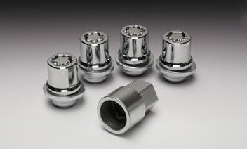 Wheel Locks - Fluted Lugs - Ralliart Logo - Mitsubishi (MZ314152)