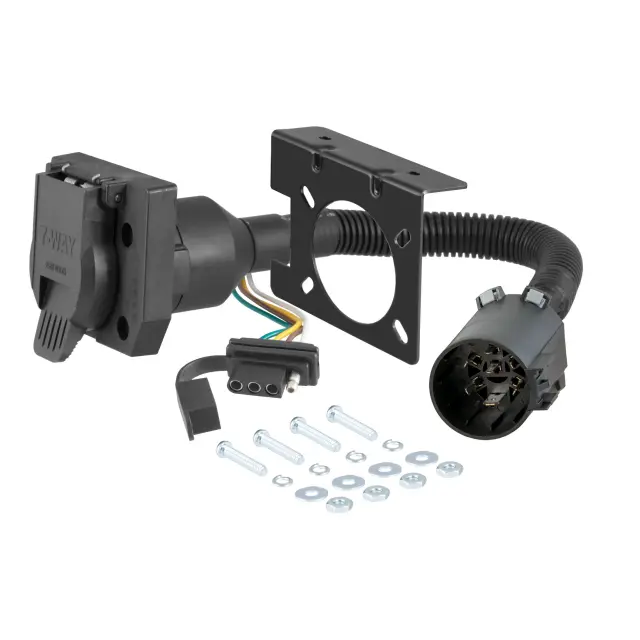 55774 - Exterior: Dual-Output 7 &amp; 4-Way Connector (Plugs into USCAR) for CURT Image