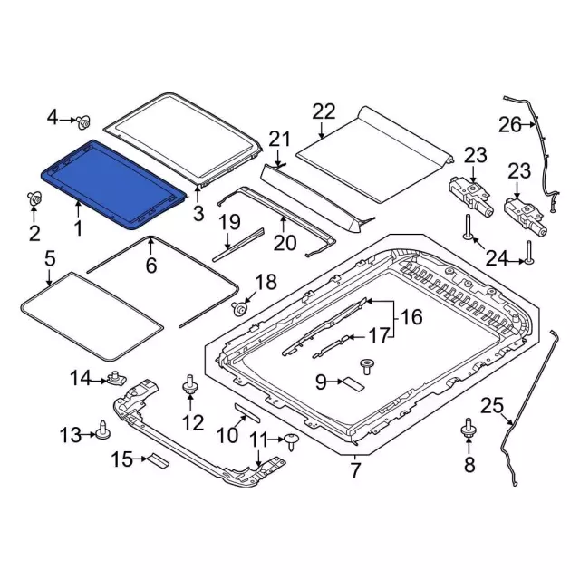 ML3Z16500A18C - Body: Front Glass for Ford Image