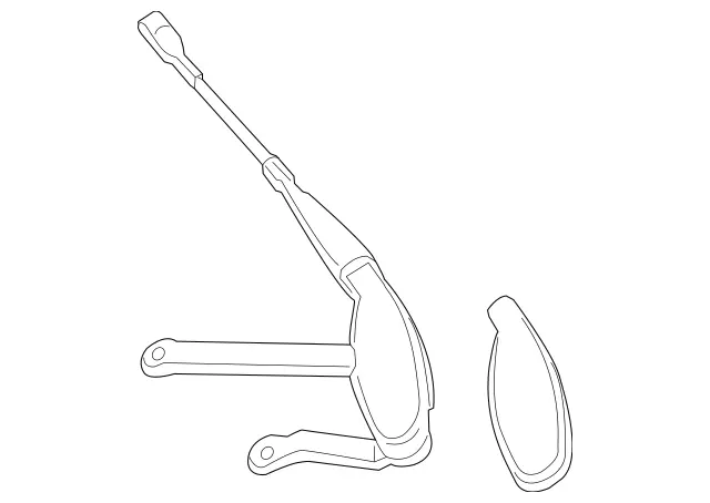 2388200301 - Electrical System: Wiper Arm for Mercedes-Benz: E400, E450, E53 AMG Image image