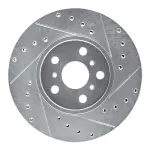 63176045R - : DFC Brake Rotor - Drilled and Slotted - Silver for DYNAMIC FRICTION Image