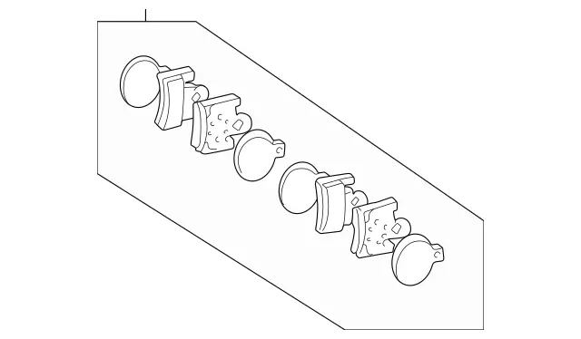 3420302041 - : Rear Disk Brake Pads for Mercedes-Benz: 500SL, 600SL, C32 AMG, C55 AMG, CLK550, E430, S55 AMG Image