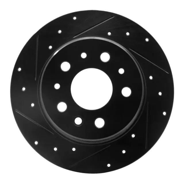 63363003L - Brakes &amp; Brake Parts: DFC Brake Rotor - Drilled and Slotted - Black for DYNAMIC FRICTION Image