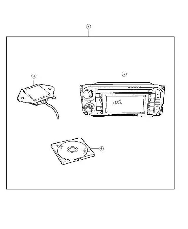 82208481 - Instrument Panel and Radios and Consoles: Am/fm Cd W/nav/dvd &amp; Cd-ctrl Radio for Mopar Image