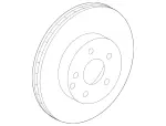 2194210212 - : Disc Brake Rotor Front for Mercedes-Benz: CLK63 AMG, CLS63 AMG, E63 AMG, SL55 AMG, SL63 AMG, SLK55 AMG Image