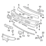 N800488S36 - Body: Emblem Nut for Ford: Explorer, F-250 Super Duty, F-350 Super Duty, F-450 Super Duty Image