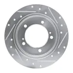 63147058R - : DFC Brake Rotor - Drilled and Slotted - Silver for DYNAMIC FRICTION Image