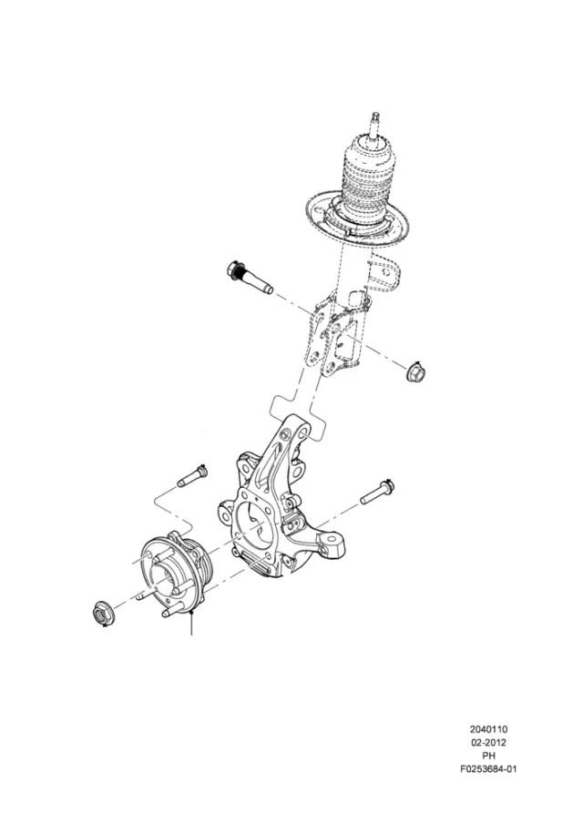 DE9Z3K186A - Suspension: Knuckle for Ford Image