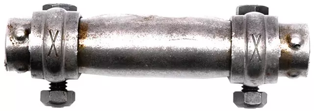 46A6004A - Steering: Tie Rod Adjusting Sleeve for Buick: Commercial Chassis, Electra, LeSabre, Riviera, Roadmaster | Cadillac: Brougham, Commercial Chassis, DeVille, Eldorado, Escalade, Fleetwood, Seville | Chevrolet: Astro, Blazer, C/K Pickup, C1500, C2500, C3500, Caprice, Commercial Chassis, Express 1500, Express 2500, Express 3500, G10, G20, G30, Impala, K1500 Pickup, K2500 Pickup, K3500 Pickup, P20, P30, R10, R20, R2500, R30, R3500, S10, S10 Blazer, Suburban C10, Suburban C1500, Suburban C20, Suburban C2500, Suburban K1500, Suburban K2500, Suburban R10, Suburban R1500, Suburban R20, Suburban R2500, Tahoe | GMC: C1500 Pickup, C2500 Pickup, C3500 Pickup, G1500, G2500, G3500, Jimmy, Jimmy S15, K1500 Pickup, K2500 Pickup, K3500 Pickup, P2500, P3500, R1500 Pickup, R2500 Pickup, R3500 Pickup, S15, Safari, Savana 1500, Savana 2500, Savana 3500, Sonoma, Suburban C1500, Suburban C2500, Suburban K1500, Suburban K2500, Suburban R1500, Suburban R2500, Syclone, Typhoon, Yukon | Isuzu: Hombre | Jeep: CJ7, Scrambler | Oldsmobile: 98, Bravada, Custom Cruiser, Delta 88, Toronado | Pontiac: Parisienne, Safari Image