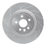 63120034L - : DFC Brake Rotor - Drilled and Slotted - Silver for DYNAMIC FRICTION Image