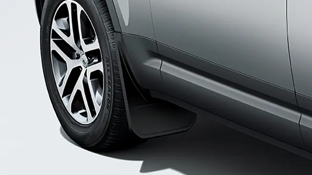 VPLEXCLEXT01 - Exterior: Front Classic Mud Flaps - With Clips for Land Rover: Defender 110, Defender 90 Image