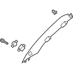 JL1Z7803598BB - Body: Windshield Pillar Trim for Ford: Expedition Image