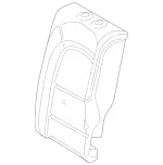 2069205200 - Rear Seat: Padding, Rr Seat Backrest for Mercedes-Benz Image