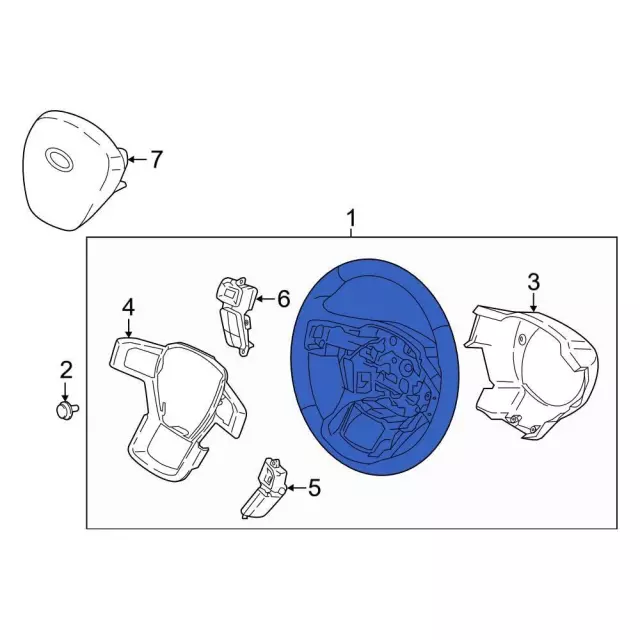 LC3Z3600DE - : Steering Wheel for Ford: F-250 Super Duty, F-350 Super Duty, F-450 Super Duty Image