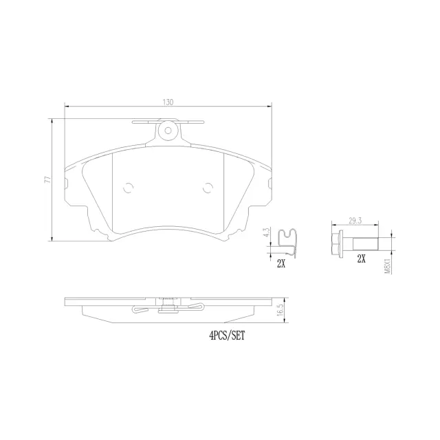 P86017N - : PRIME Ceramic Brake Pad Set for Brembo Image