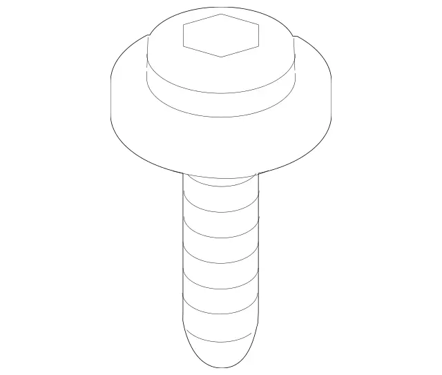 9902819 - Rear Seat: Cap Screw with Flange for Mercedes-Benz: 350SD, EQB 250+, EQB 300, EQB 350, EQE 350, EQE 350 SUV, EQE 350+, EQE 350+ SUV, EQE 500, EQE 500 SUV, EQE AMG, EQE AMG SUV, EQS 450, EQS 450 SUV, EQS 450+, EQS 450+ SUV, EQS 580, EQS 580 SUV, EQS AMG, GLB250, GLB35 AMG, Maybach EQS 680 SUV, Maybach S580, Maybach S680, S500, S580, S580e, S63 AMG E Performance Image image