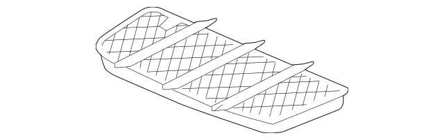 2308301218 - Attachment Parts: Grille for Mercedes-Benz: SL500, SL55 AMG, SL550, SL600, SL63 AMG, SL65 AMG Image image