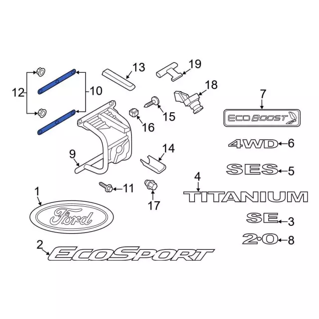CN1Z1A401C - : Spacer for Ford: EcoSport Image