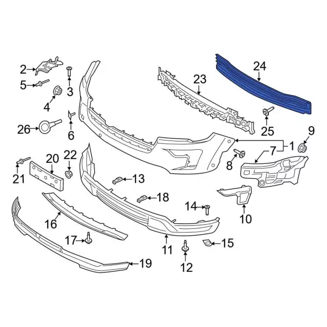 Genuine Ford Front Bumper Impact Absorber Bar For 2016-2019 Explorer & Police Interceptor Utility – FB5Z17C882C