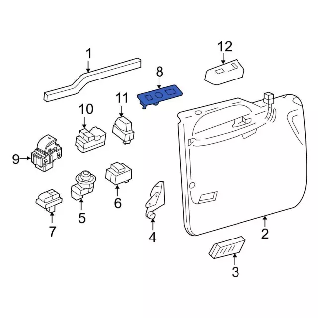 7C3Z14524LA - Body: Switch Bezel for Ford: F-250 Super Duty, F-350 Super Duty, F-450 Super Duty Image