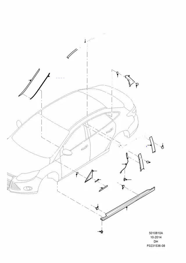CP9Z5803137A - Body: Windshield Molding for Ford Image