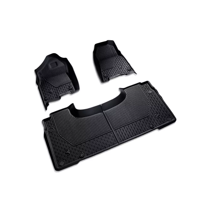 82215321AD - : All-Weather Floor Mats, Front &amp; Rear -- Crew (Black) for Mopar Image