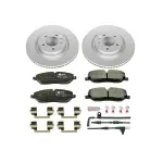 ESK6047 - : Genuine Geomet Coated Rotors, ECE-R90 Brake Pads + Hardware Kit for PowerStop Image