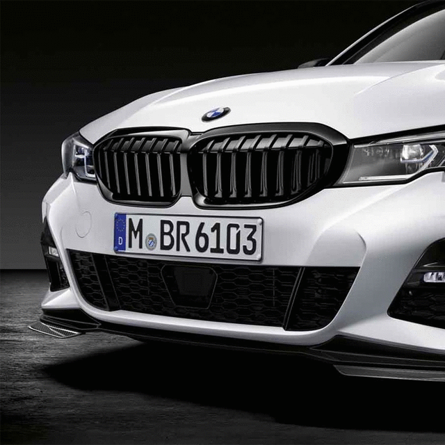 51138072086 - Body: M Performance Black Kidney Grilles for BMW: 330e, 330e xDrive, 330i, 330i xDrive, M340i, M340i xDrive Image