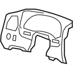 XL5Z10044D70BAB - Body: Cluster Bezel for Ford: Explorer, Ranger | Mercury: Mountaineer Image