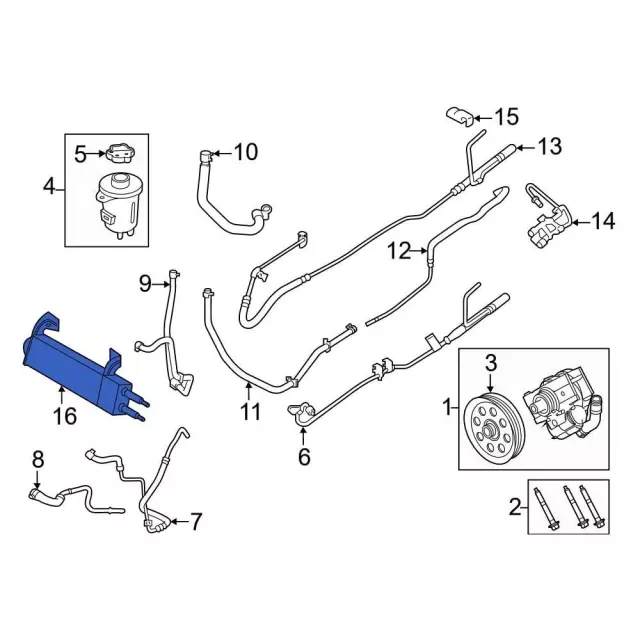 Power Steering Cooler - Ford (PC3Z-3D746-C)