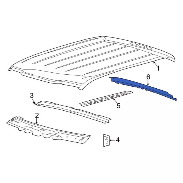 LC3Z2540484A - Body: Rear Header for Ford Image