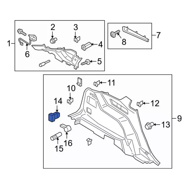 Lift-Gate Latch Release Switch - Ford (FT4Z-14C715-AC)