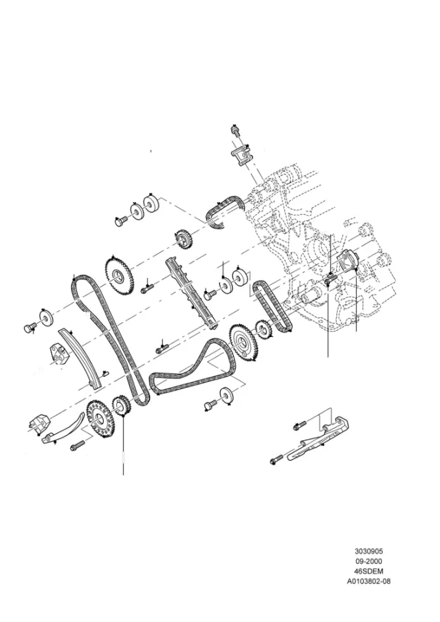 F8ZZ6256AA - Engine: Engine Timing Camshaft Sprocket for Ford Image