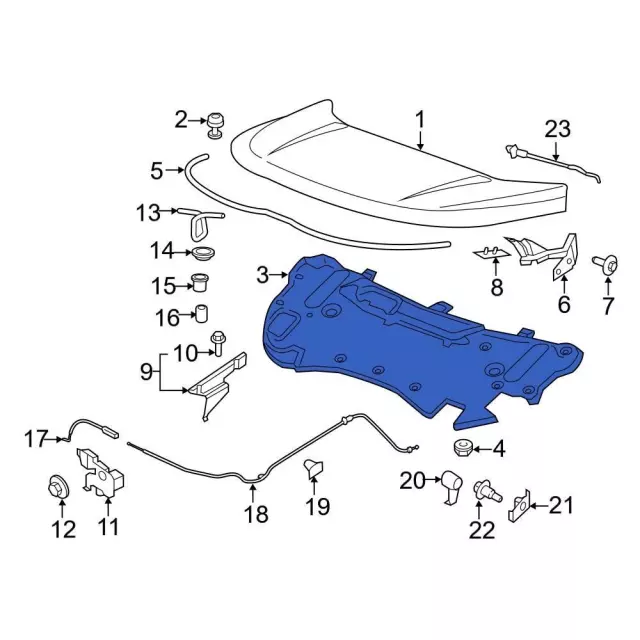 KT4Z16738B - Body: Insulator for Ford: Edge Image
