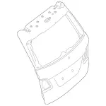 1667400105 - Rear-End Door: Rear Door for Mercedes-Benz: GL350, GL450, GL550, GL63 AMG, GLS350d, GLS450, GLS550 Image
