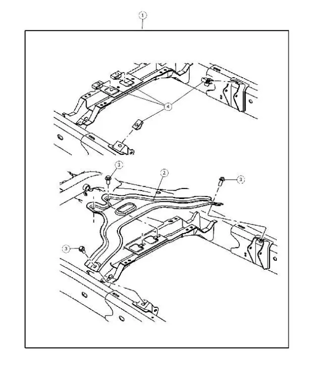 52113436AB - Transfer Case Model 144 [DH7]: Front Skid Plate for Chrysler: Aspen | Dodge: Durango Image