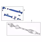 7F9Z4R602A - Universals &amp; Rear Axle: Drive Shaft for FORD Image